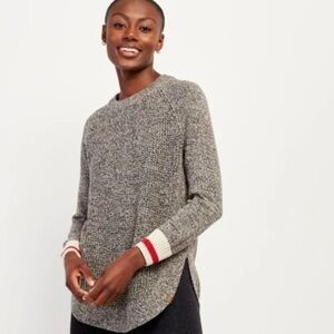 Roots Cabin Shaker Crew Neck Knitted Sweater | Size Large